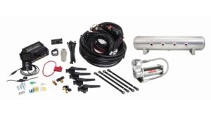 3H Air Management (FNPT Manifold, 1/4" Air Line, 4 Gallon 7-Port Raw Aluminum Tank, VIAIR 444C Compressor)