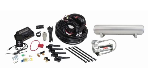 3H Air Management (FNPT Manifold, 3/8" Air Line, 4 Gallon 5-Port Raw Aluminum Tank, VIAIR 444C Compressor)