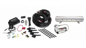 3H Air Management (3/8" Air Line, 4 Gallon 7-Port Raw Aluminum Tank, VIAIR 444C Compressor)