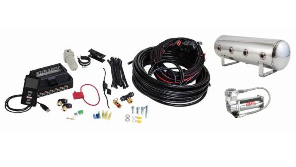 3P Air Management (FNPT Manifold, 1/4" Air Line, 2.5 Gallon Polished Aluminum Tank, VIAIR 444C Compressor)
