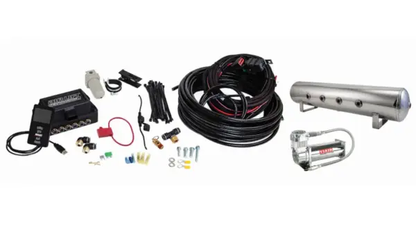3P (3/8" Air Line, 4 Gallon 7-Port Polished Tank, VIAIR 444C Compressor)