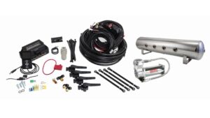 3H Air Management (FNPT Manifold, 1/4" Air Line, 4 Gallon 7-Port Polished Aluminum Tank, VIAIR 444C Compressor)
