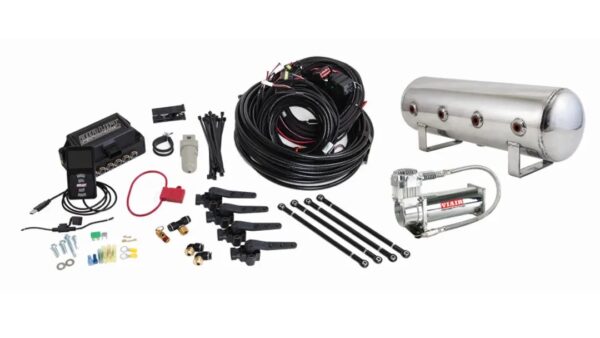 3H Air Management (FNPT Manifold, 3/8" Air Line, 2.5 Gallon Polished Aluminum Tank, VIAIR 444C Compressor)